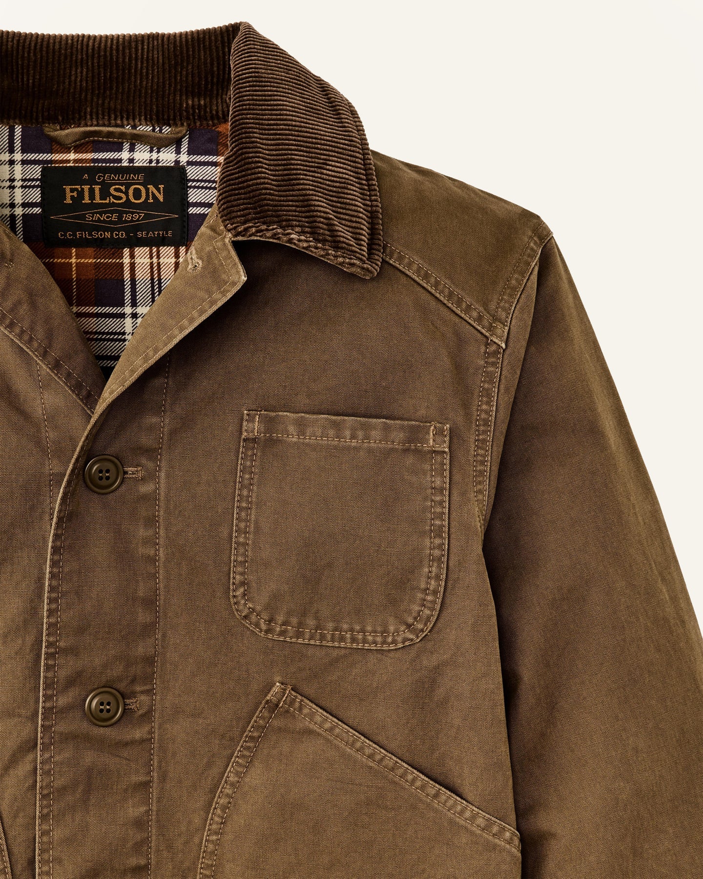 FILSON - CANVAS OUTFITTER JACKET - KANGAROO