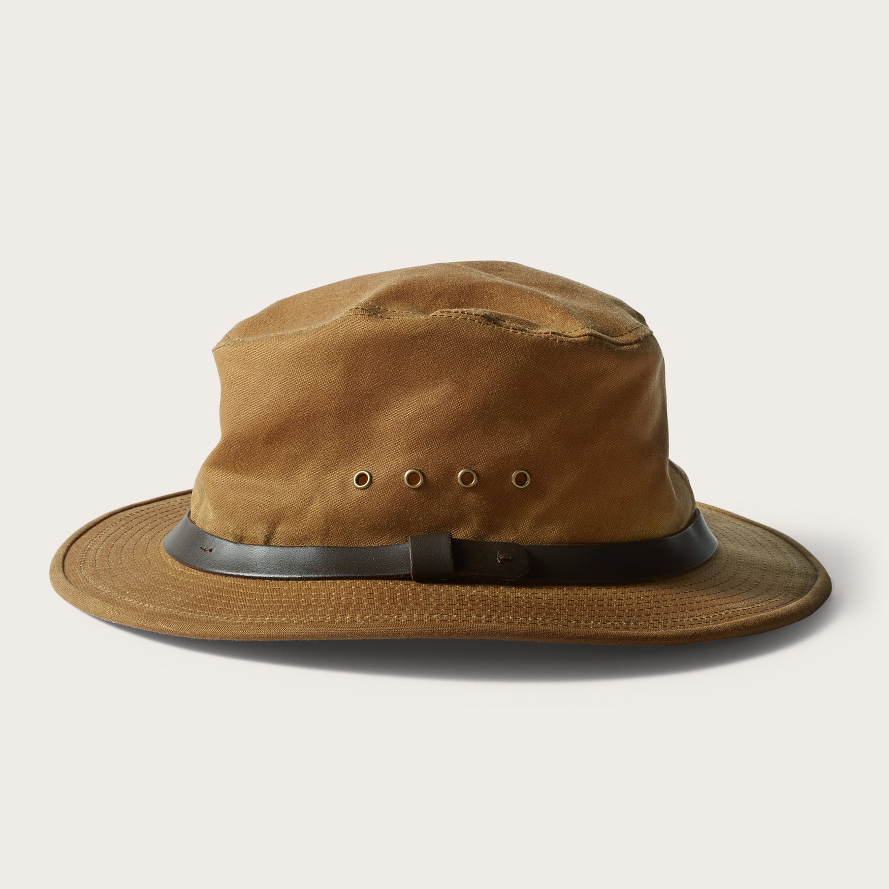 FILSON - TIN CLOTH PACKER HAT DARK TAN - OIL FINISH