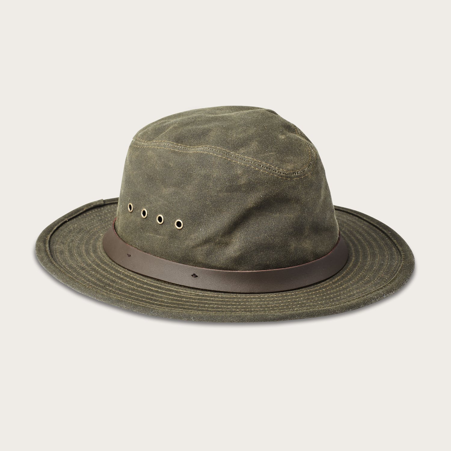 FILSON - TIN CLOTH PACKER HAT OTTER GREEN - OIL FINISH