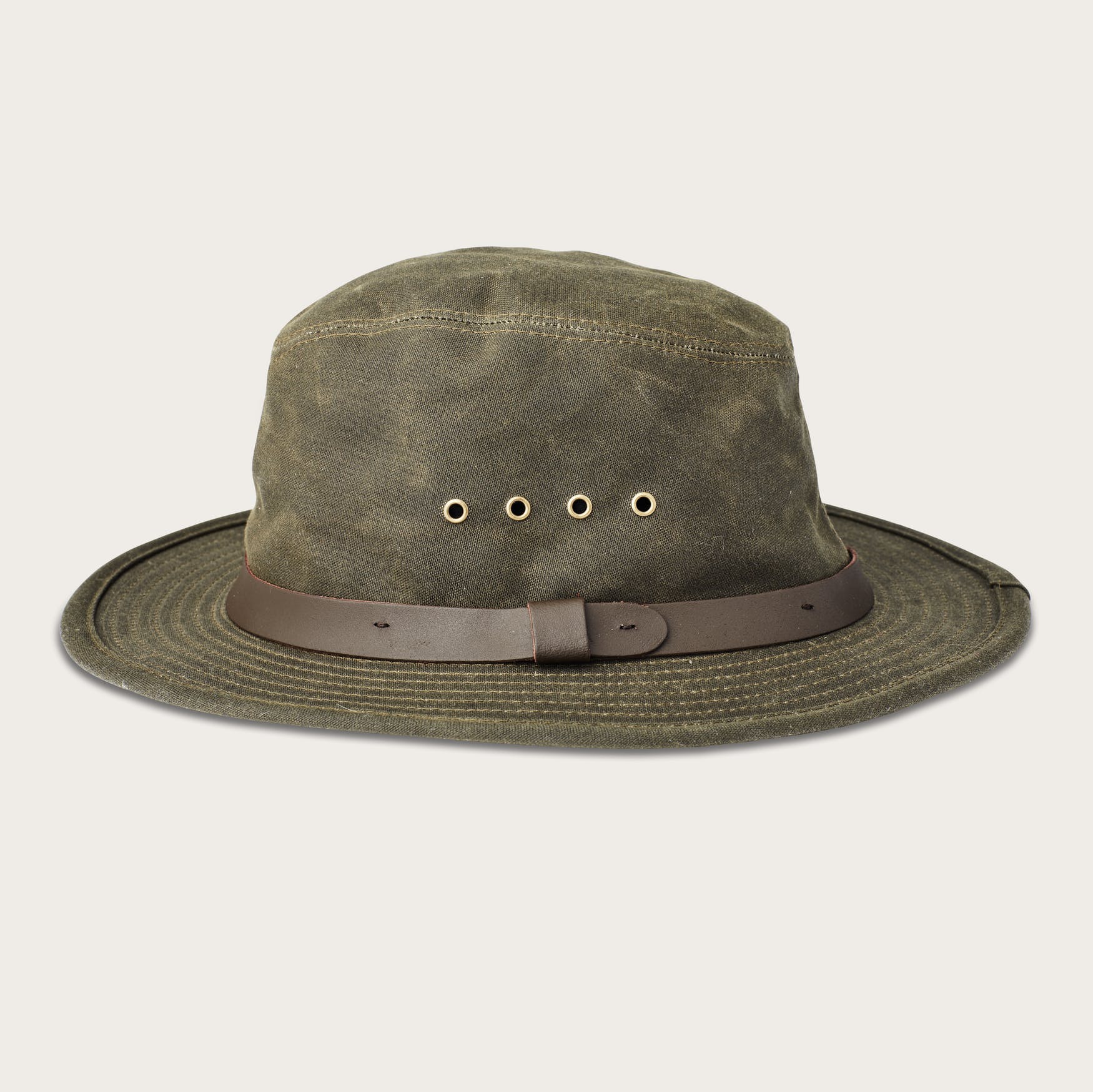 FILSON - TIN CLOTH PACKER HAT OTTER GREEN - OIL FINISH
