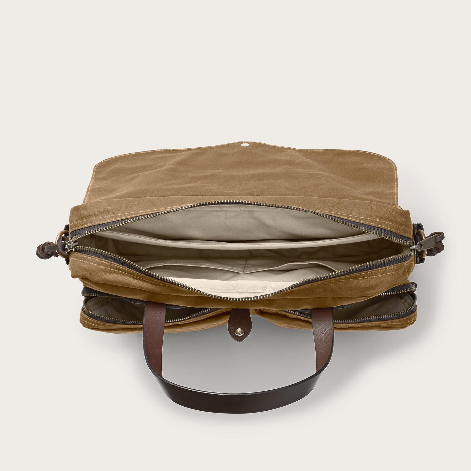 FILSON - 24 HOUR TIN CLOTH BRIEFCASE - DARK TAN