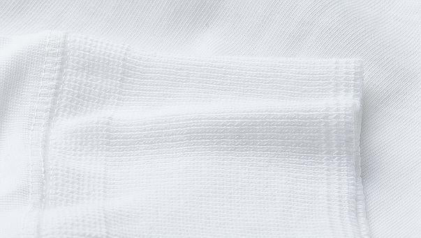 Merz b.Schwanen - 206 LOOPWHEELED HENLEY 7.2oz - WHITE