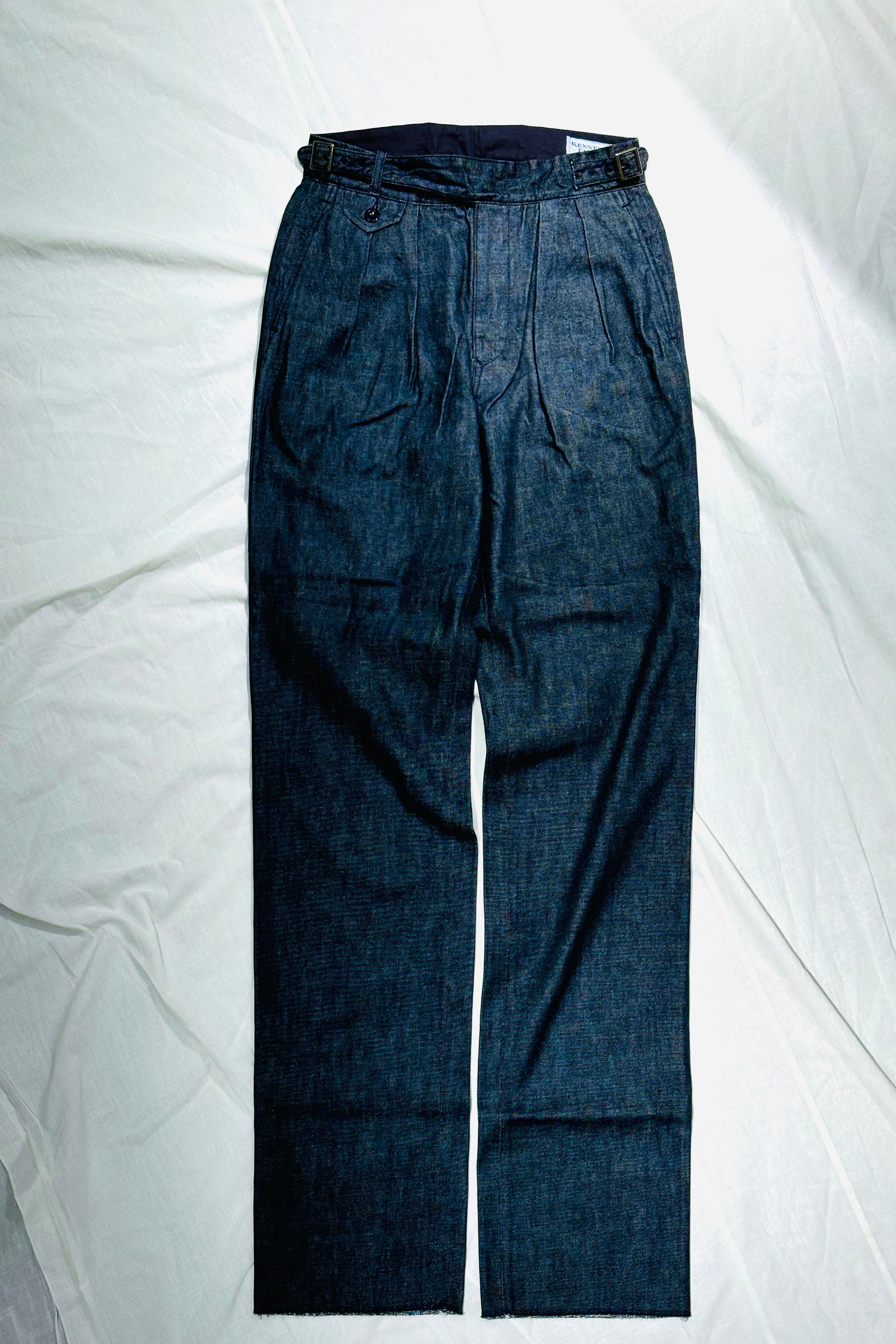 KENNETH FIELD - GURKA Ⅲ TROUSER 10oz DENIM - BLACK