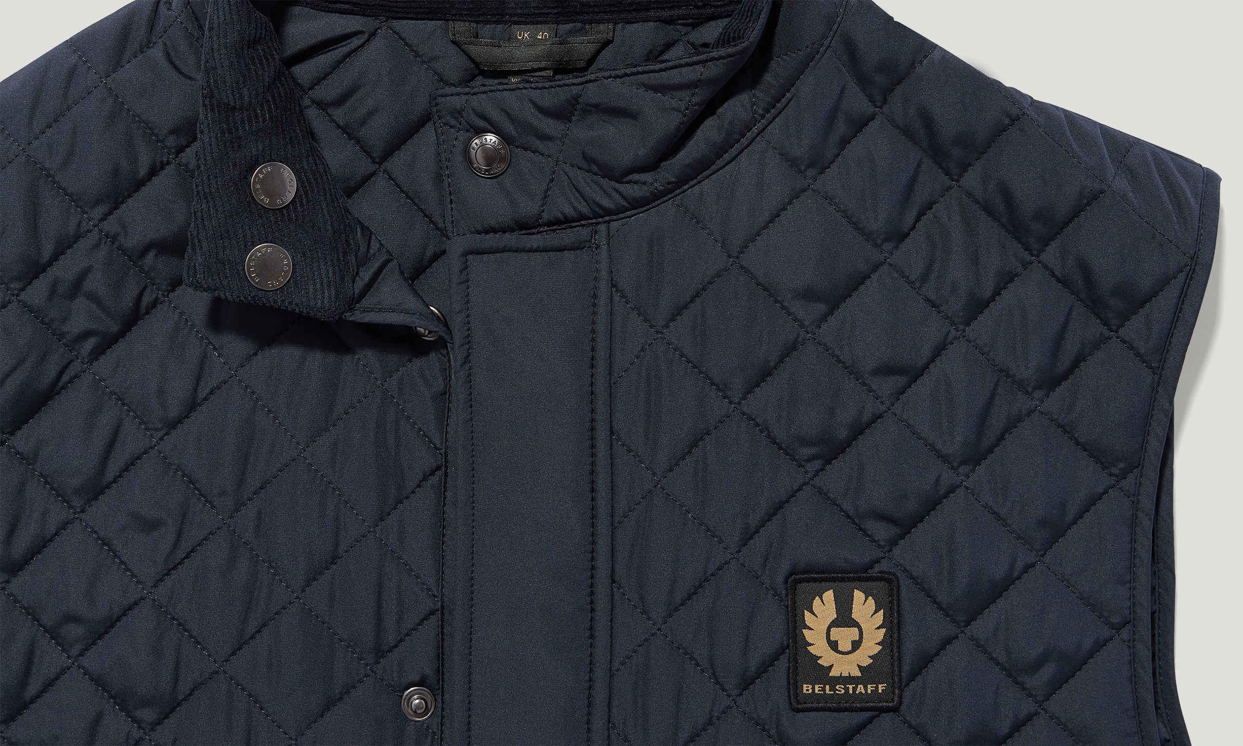 BELSTAFF - ICON GILET QUILTED RECYCLED NYLON - DARK INK
