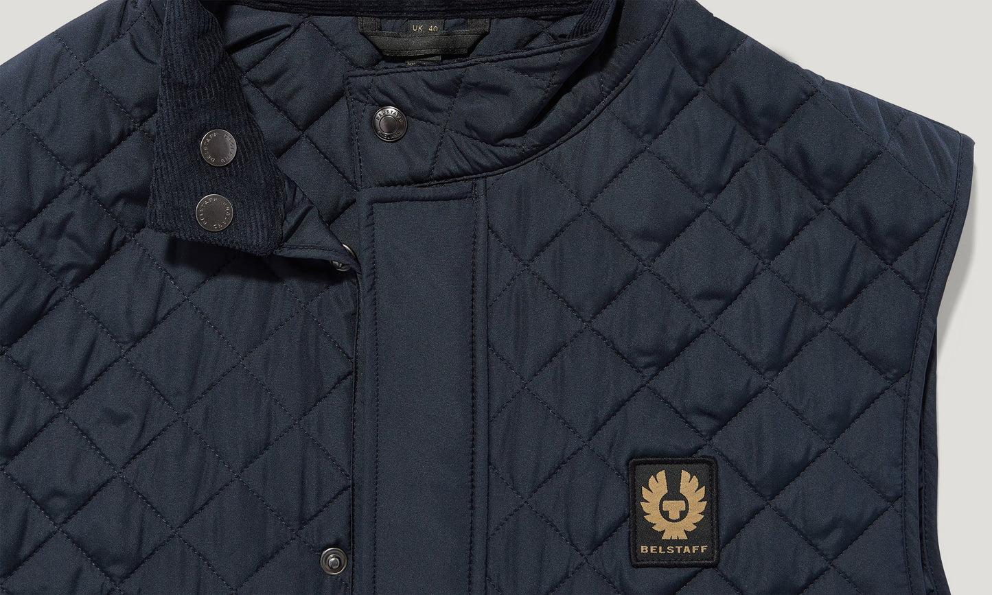 BELSTAFF - ICON GILET QUILTED RECYCLED NYLON - DARK INK