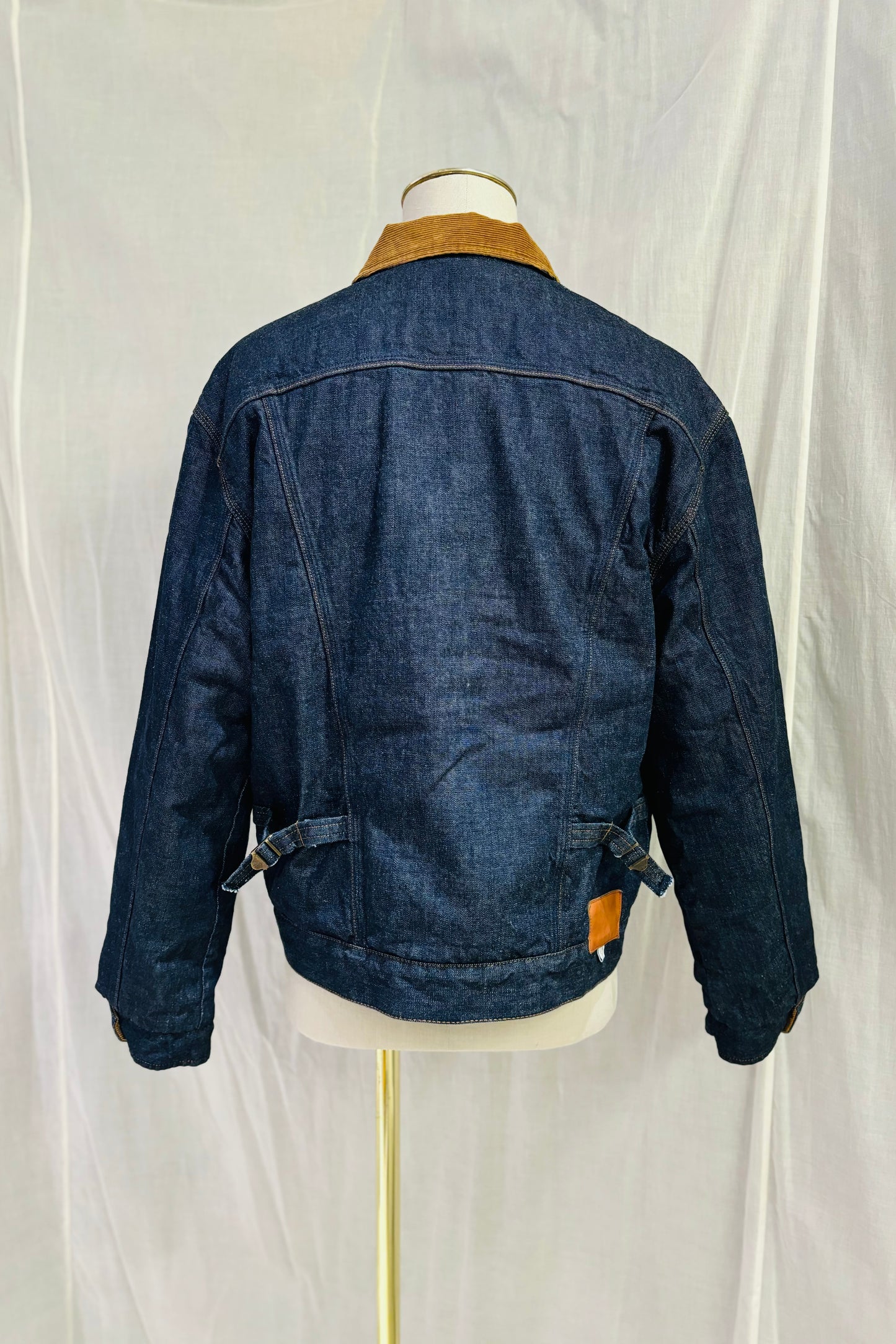 KENNETH FIELD - WESTERN JACKET WITH LINING - BROKEN DENIM