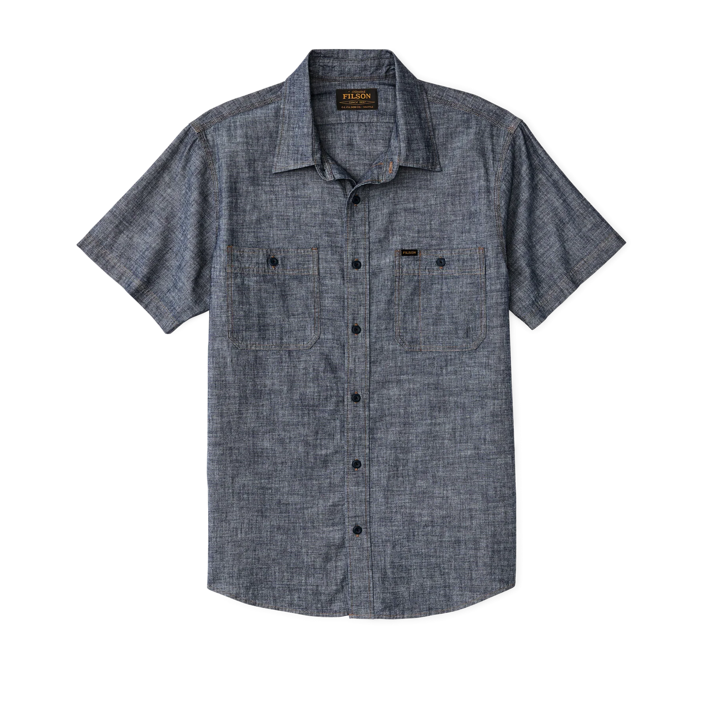 FILSON - SHORT SLEEVE CHAMBRAY SHIRT - RINSE INDIGO