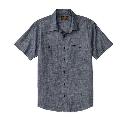 FILSON - SHORT SLEEVE CHAMBRAY SHIRT - RINSE INDIGO