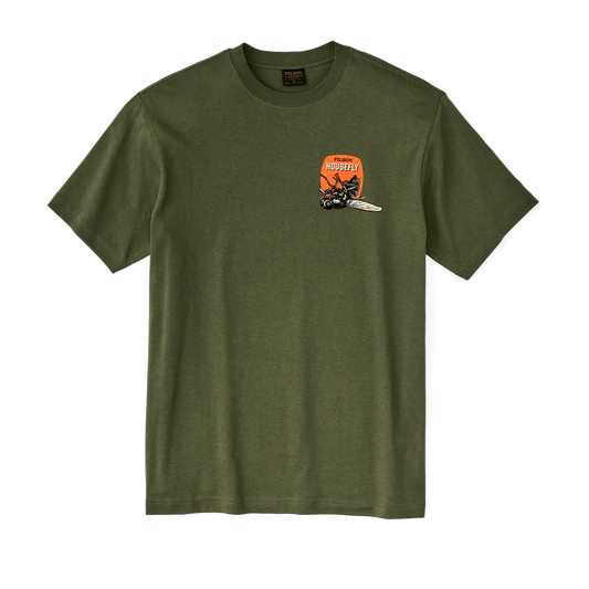 FILSON - FILSON X HOUSEFLY FRONTIER GRAPHIC TEE - CYPRESS / ENERGY