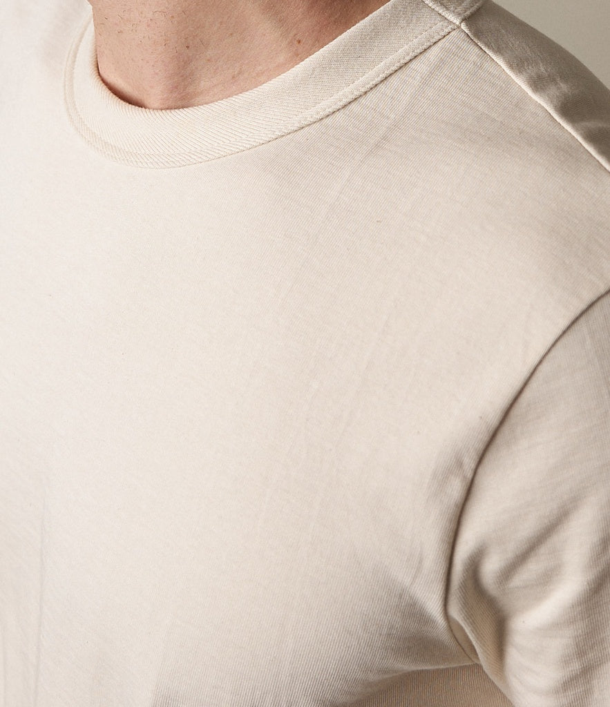 Merz b.Schwanen - 214 LOOPWHEELED TEE RELAXED FIT - NATURE