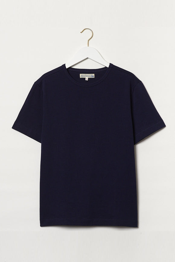 Merz b.Schwanen - 215 CREW NECK TEE 8.6oz - INK BLUE