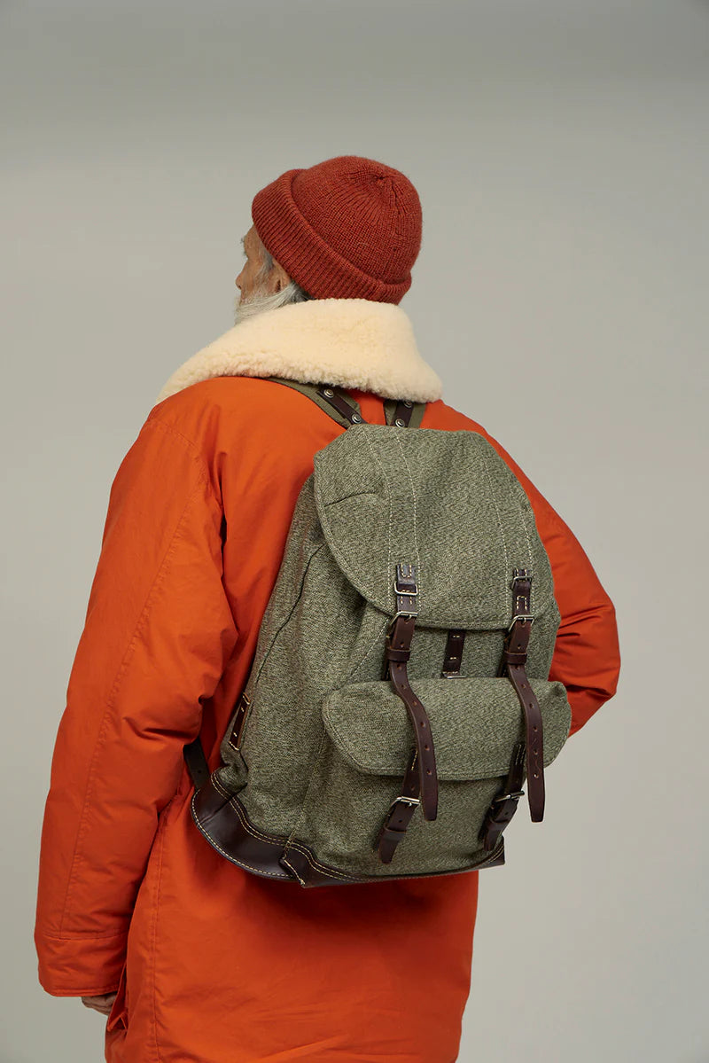 Nigel Cabourn - SWISS ARMY RUCKSACK - PEAT LABEL