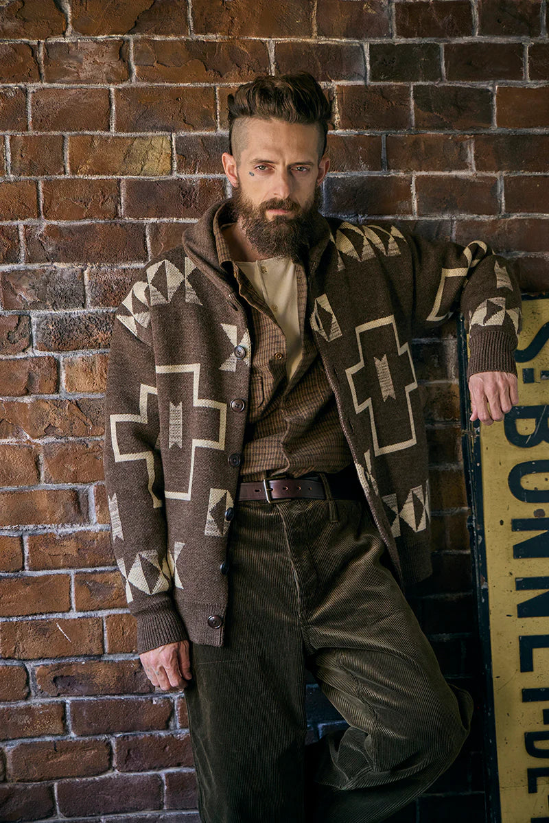 Nigel Cabourn - TRIBAL CARDIGAN - WOOL