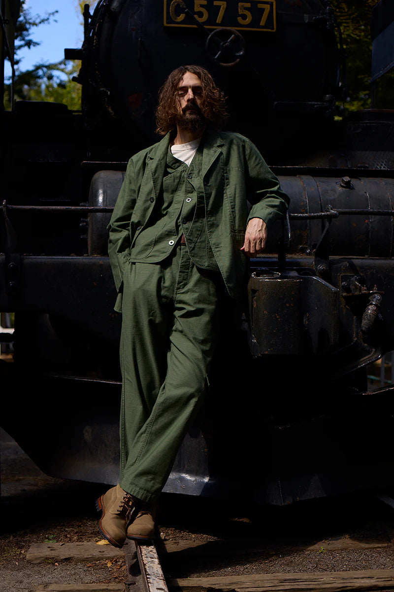 Nigel Cabourn - V01 WORK SUIT VEST - SLUB SATEEN