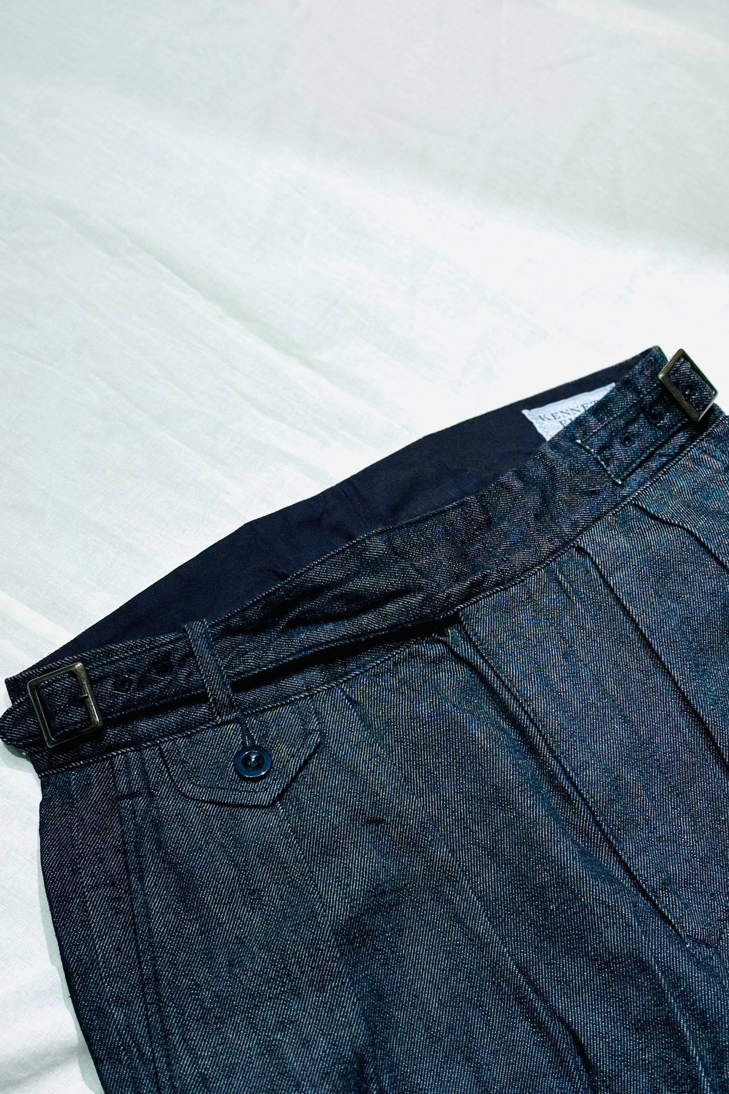 KENNETH FIELD - GURKA Ⅲ TROUSER 10oz DENIM - BLACK