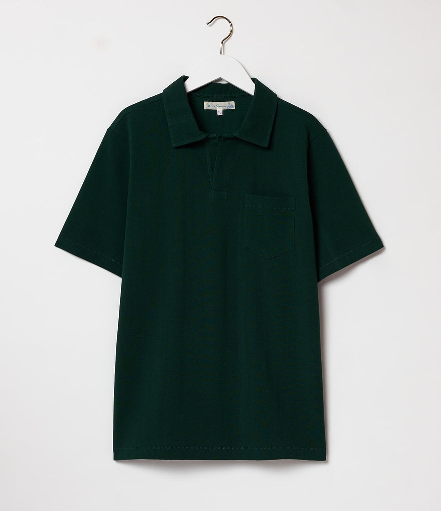 Merz b.Schwanen - 2PKPL POLO SHIRT WITH POCKET 7.2oz - CLASSIC GREEN