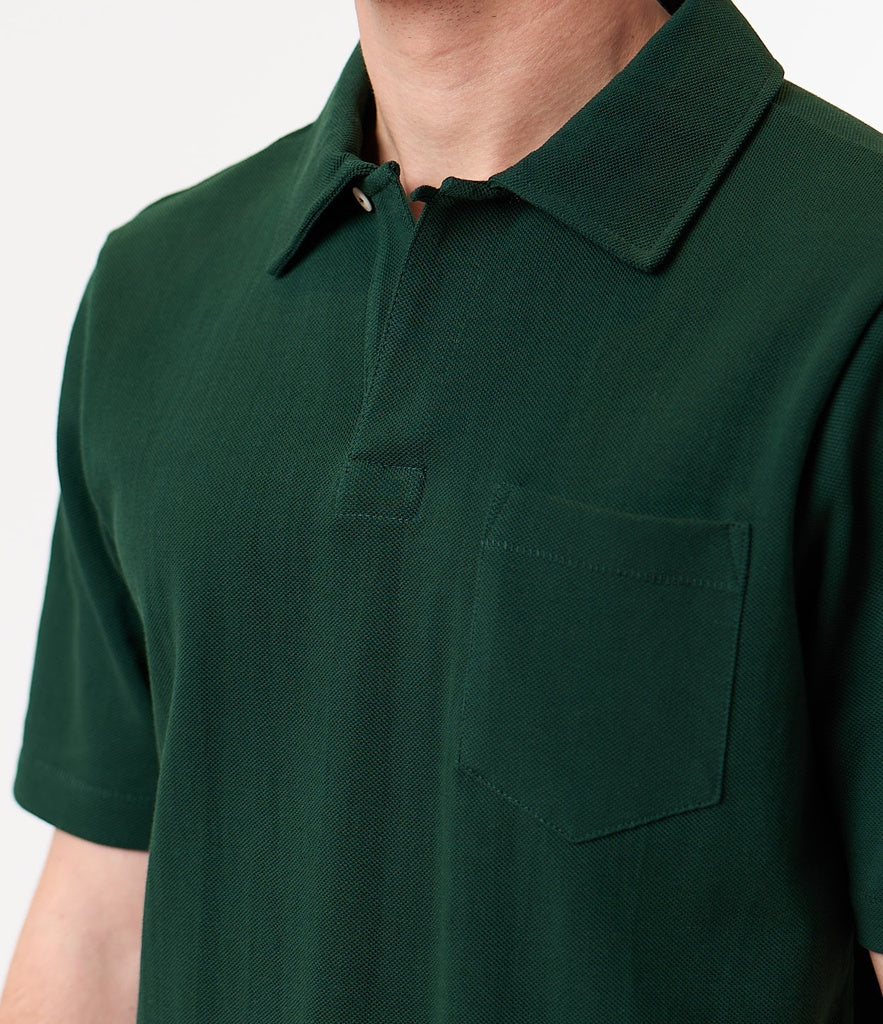 Merz b.Schwanen - 2PKPL POLO SHIRT WITH POCKET 7.2oz - CLASSIC GREEN