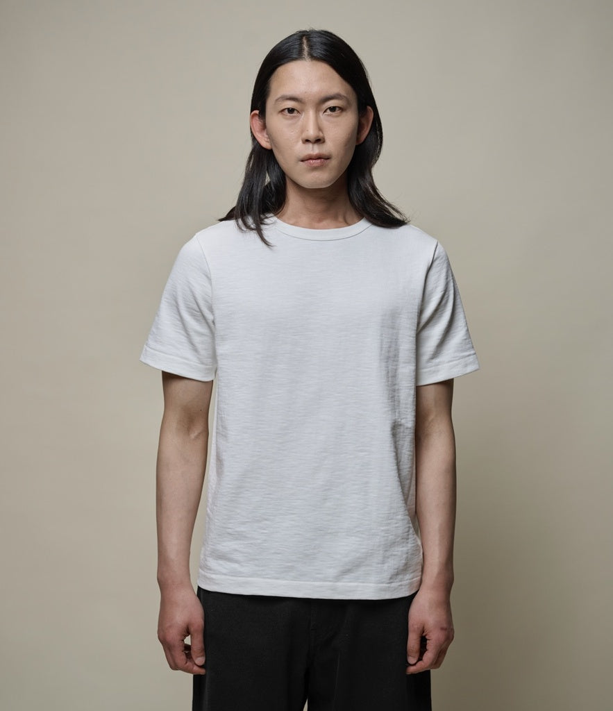 Merz b.Schwanen - 2S14 LOOPWHEELED TEE HEAVY - WHITE