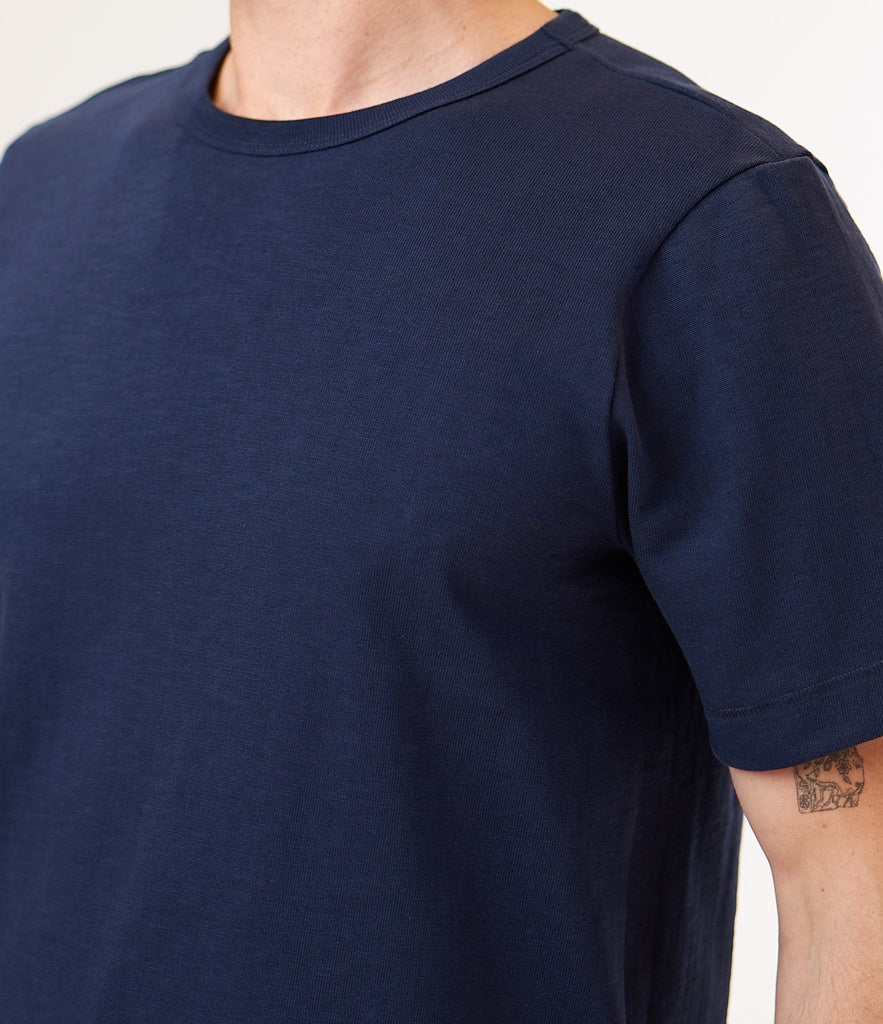 Merz b.Schwanen - 2S14 LOOPWHEELED TEE HEAVY - INK BLUE