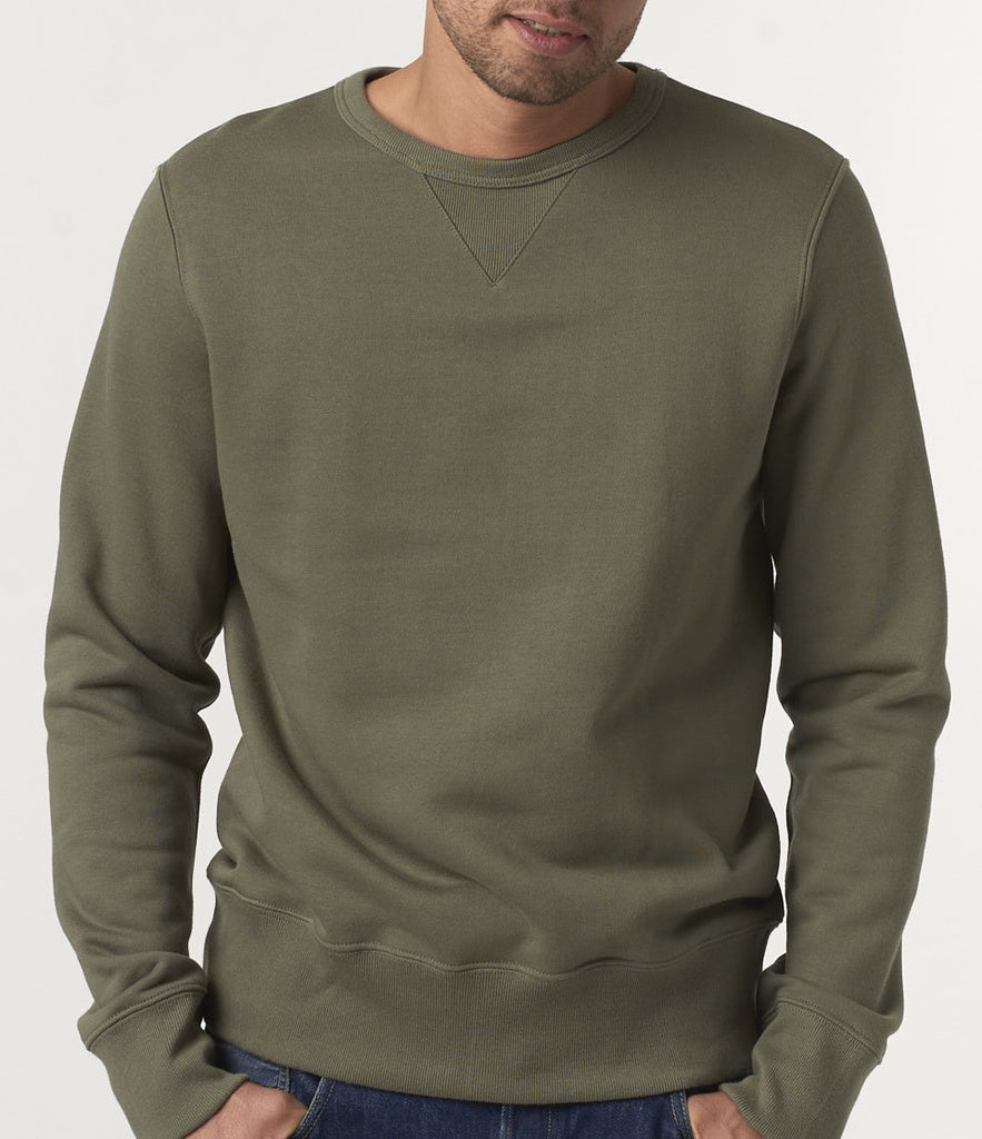 Merz b.Schwanen - 346 CREW NECK SWEAT SHIRT - ARMY