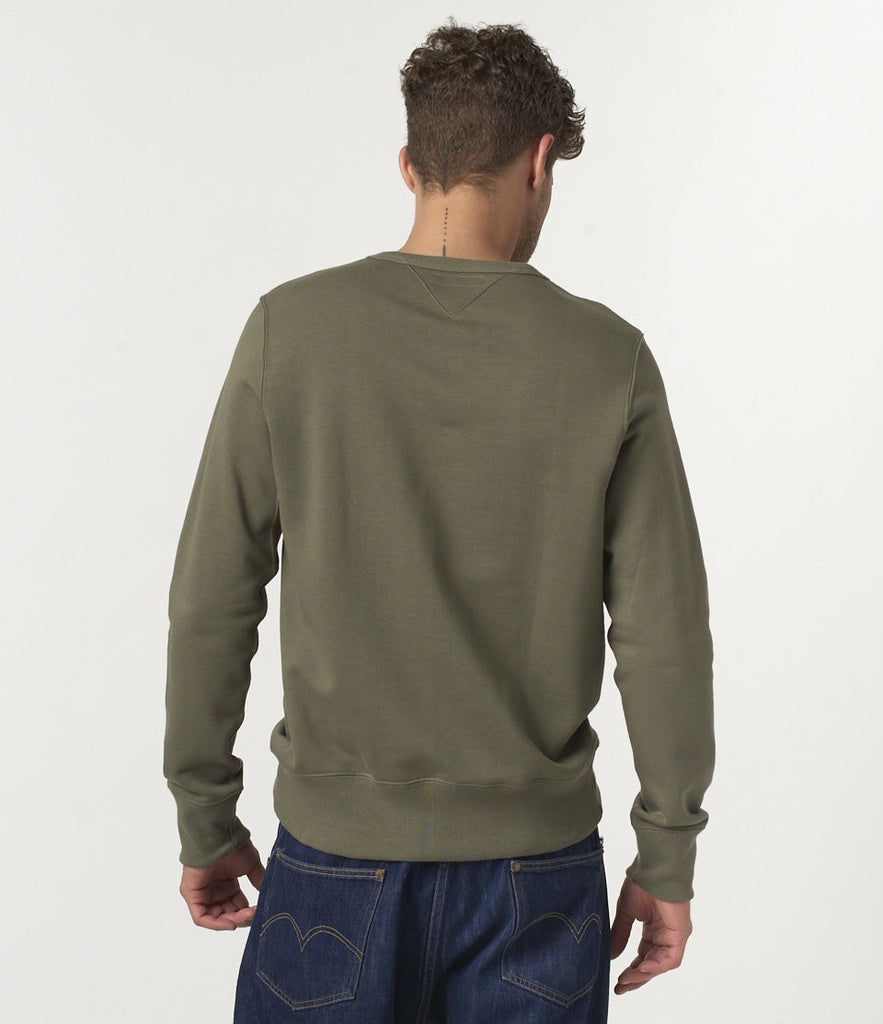 Merz b.Schwanen - 346 CREW NECK SWEAT SHIRT - ARMY