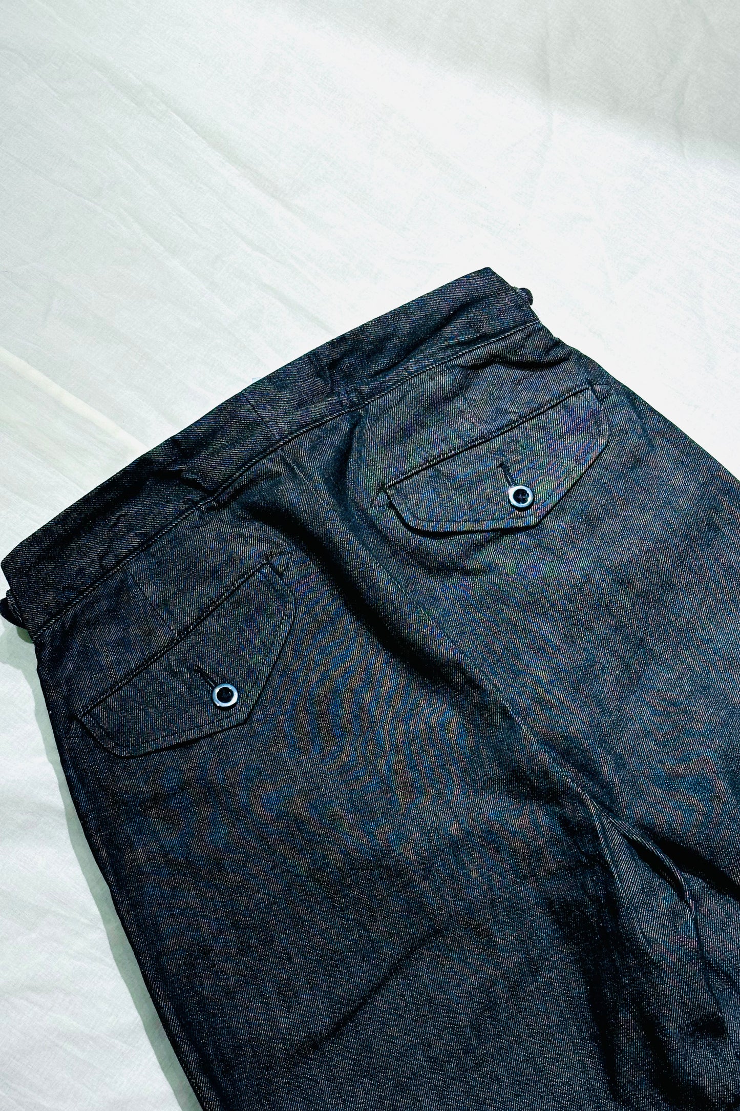 KENNETH FIELD - GURKA Ⅲ TROUSER 10oz DENIM - BLACK