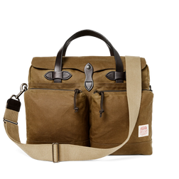 FILSON - 24 HOUR TIN CLOTH BRIEFCASE - DARK TAN