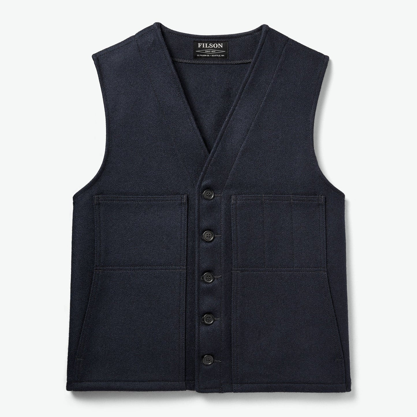 FILSON - MACKINAW WOOL VEST - NAVY