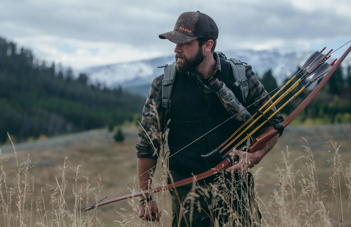 FILSON - MACKINAW WOOL VEST - CHARCOAL