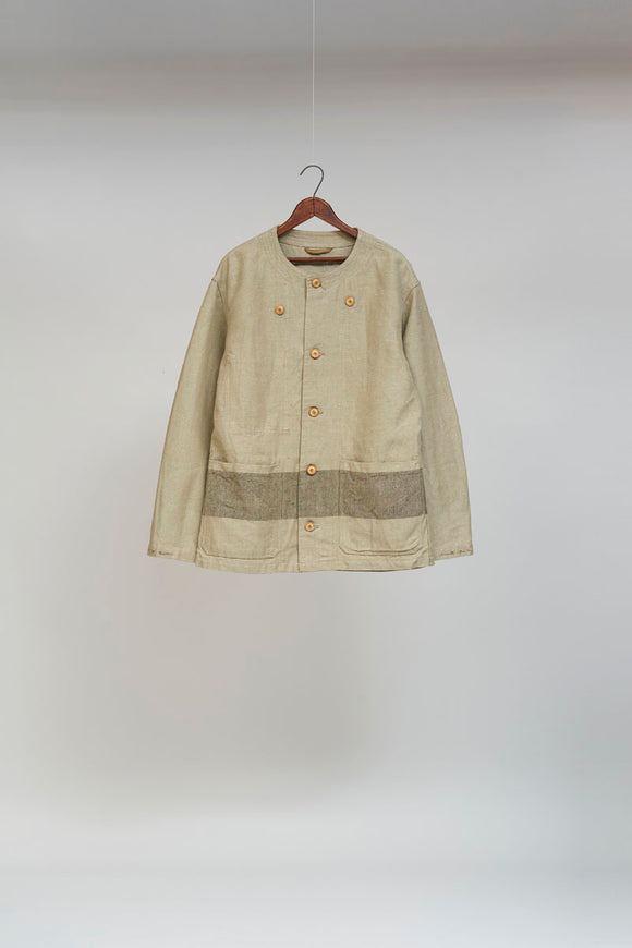 Nigel Cabourn - BEAN SACK BORDER JACKET - HEMP LINEN