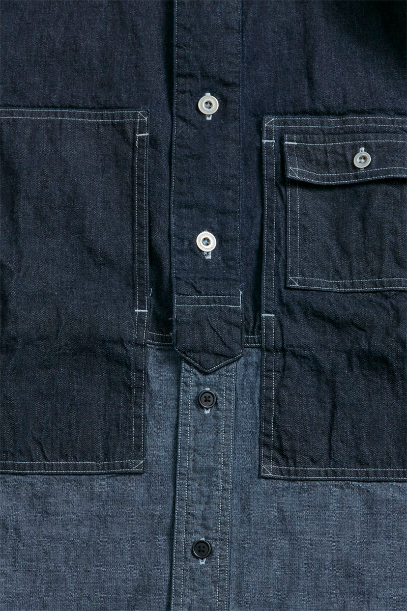 Nigel Cabourn - UTILITY SHIRT TYPE2 10oz DENIM - INDIGO