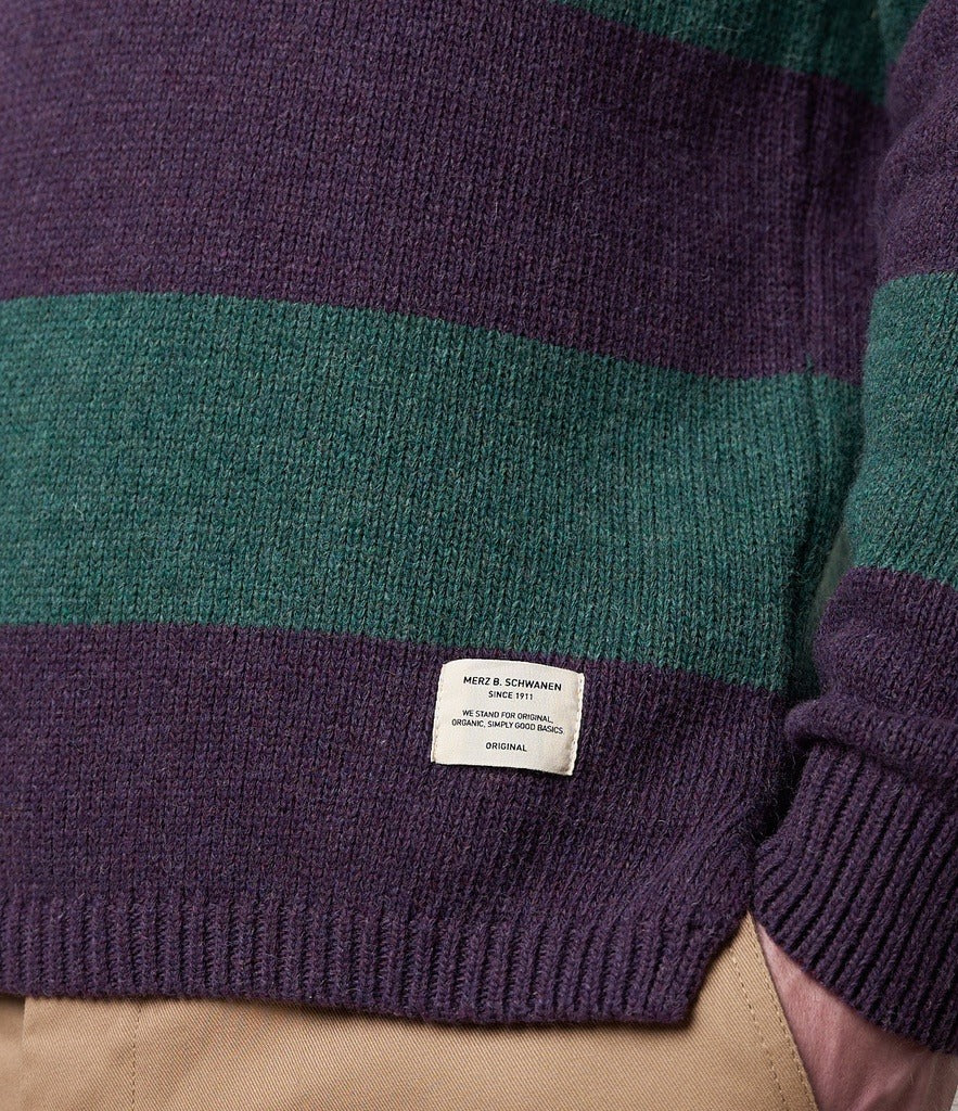 Merz b.Schwanen - RWPL01 polo pullover - PURPLE/DARK TEAL