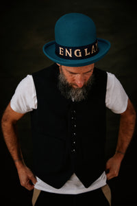 HACKNEY UNION WORKHOUSE - CHICKEN GEORGE HAT WITH LETTERS - TURQUOISE