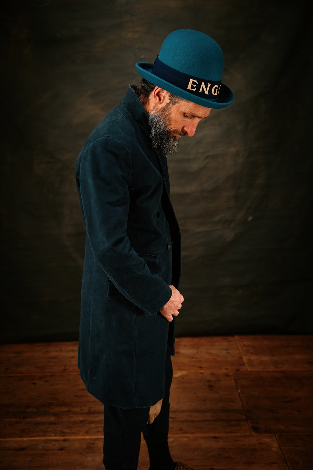 HACKNEY UNION WORKHOUSE - CHICKEN GEORGE HAT WITH LETTERS - TURQUOISE