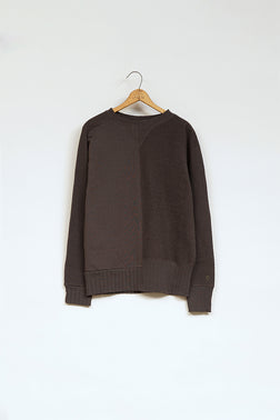 Nigel Cabourn - ARMY CREW JERSEY MIX - CHARCOAL GREY / DARK GREEN / IVORY