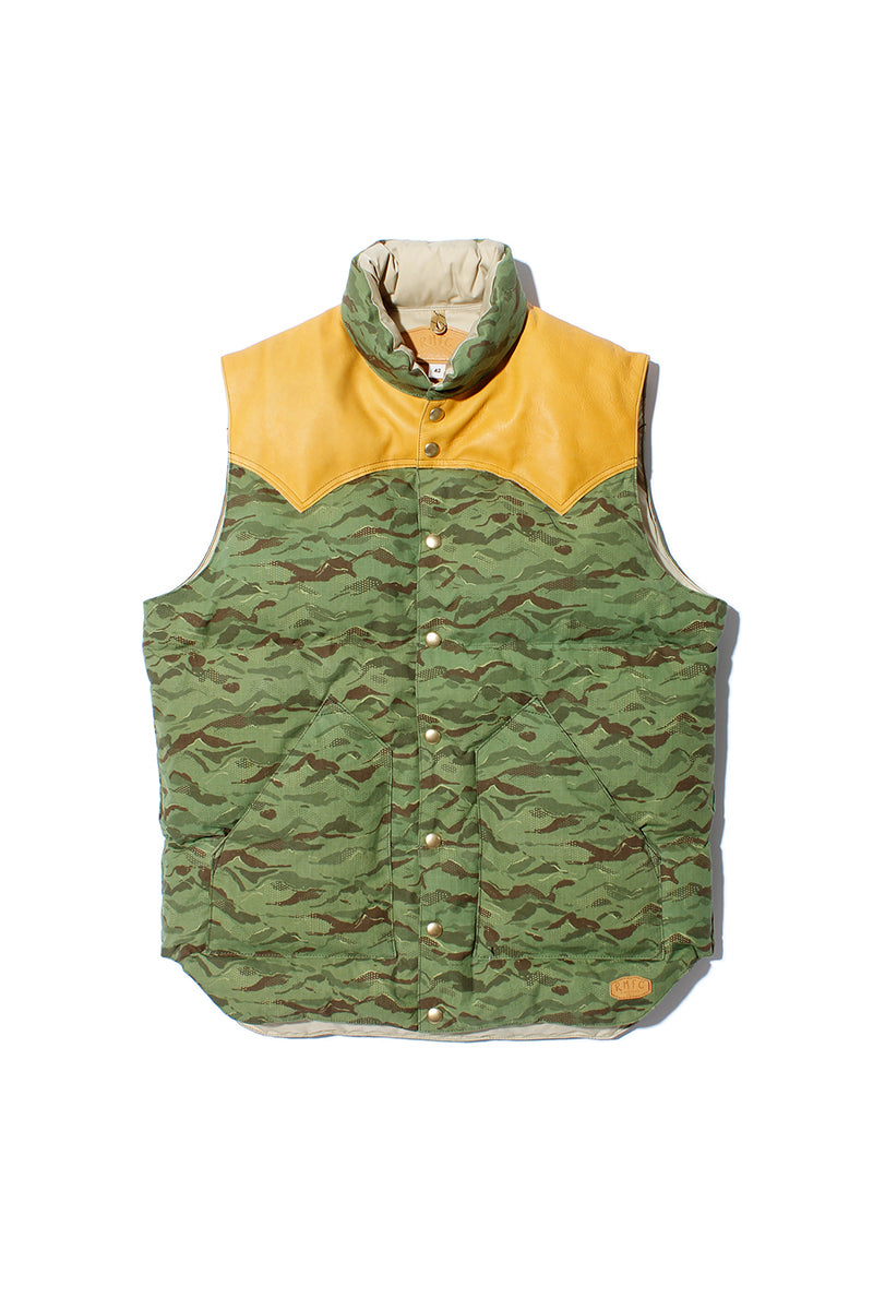 Nigel Cabourn × Rocky Mountain Featherbed - DOWN VEST MOUNTAIN CAMO