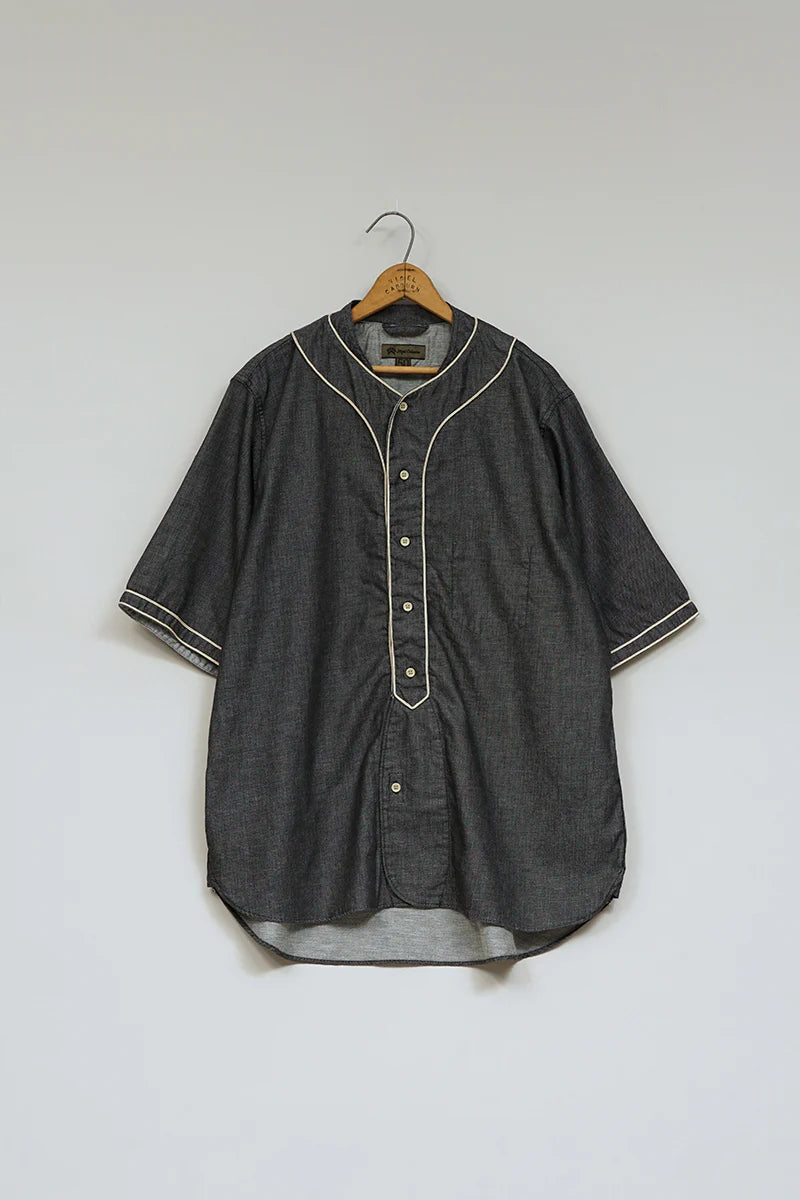 Nigel Cabourn - BASEBALL SHIRT S/S TYPE2 - CHARCOAL GREY