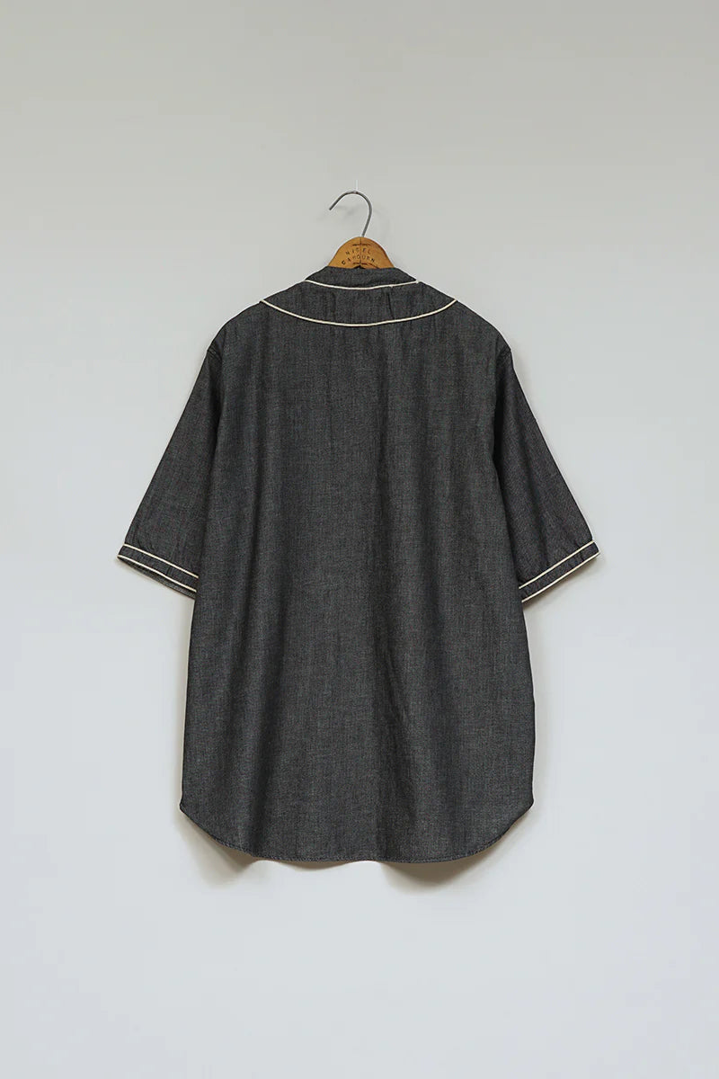 Nigel Cabourn - BASEBALL SHIRT S/S TYPE2 - CHARCOAL GREY