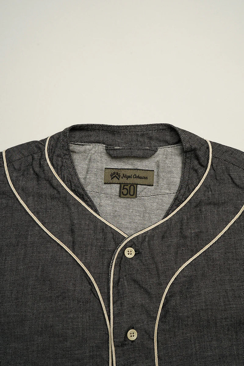 Nigel Cabourn - BASEBALL SHIRT S/S TYPE2 - CHARCOAL GREY