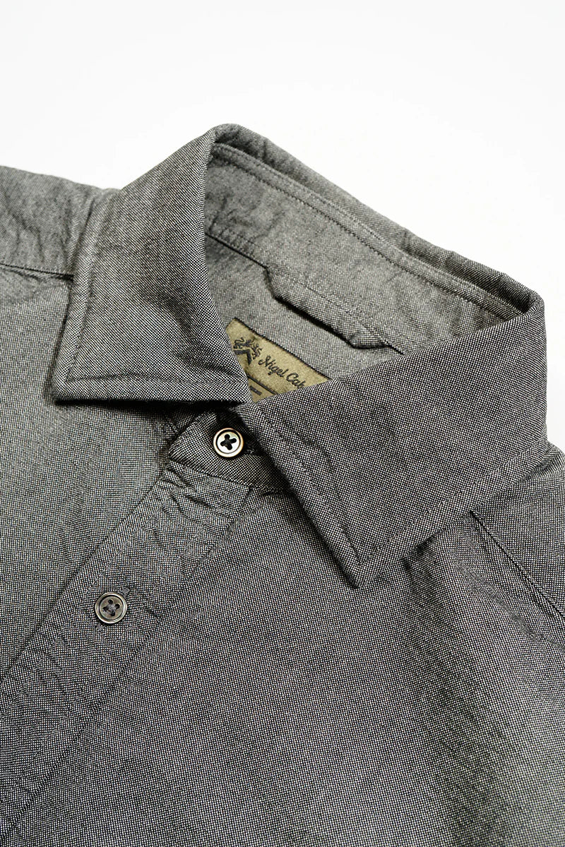 Nigel Cabourn - BRITISH OFFICERS SHIRT - BLACK