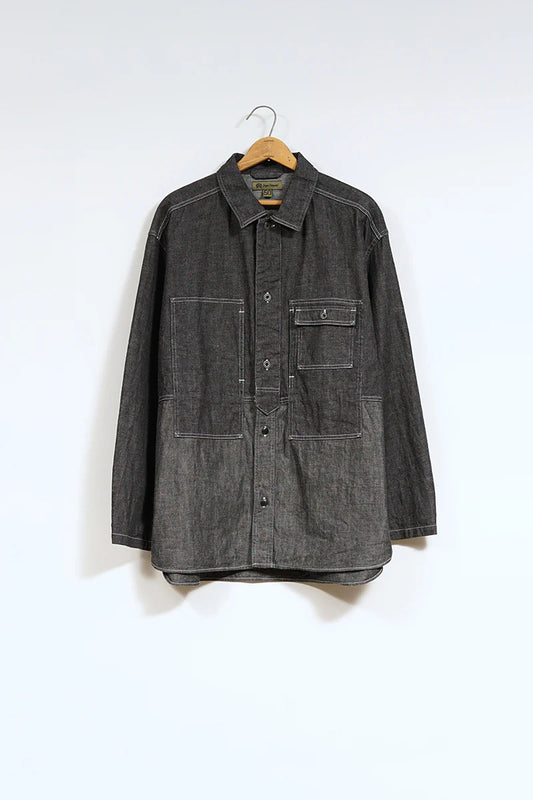 Nigel Cabourn - UTILITY SHIRT TYPE2 - 10oz DENIM BLACK