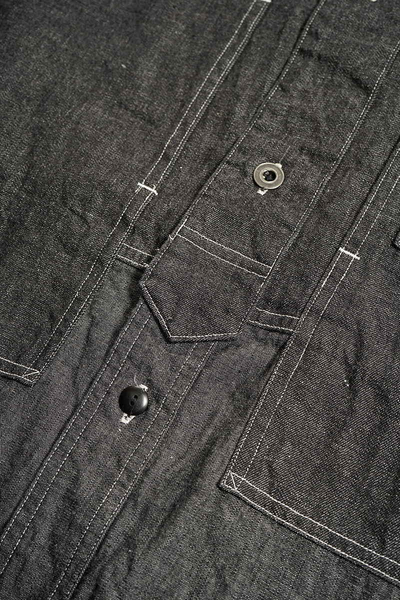 Nigel Cabourn - UTILITY SHIRT TYPE2 - 10oz DENIM BLACK