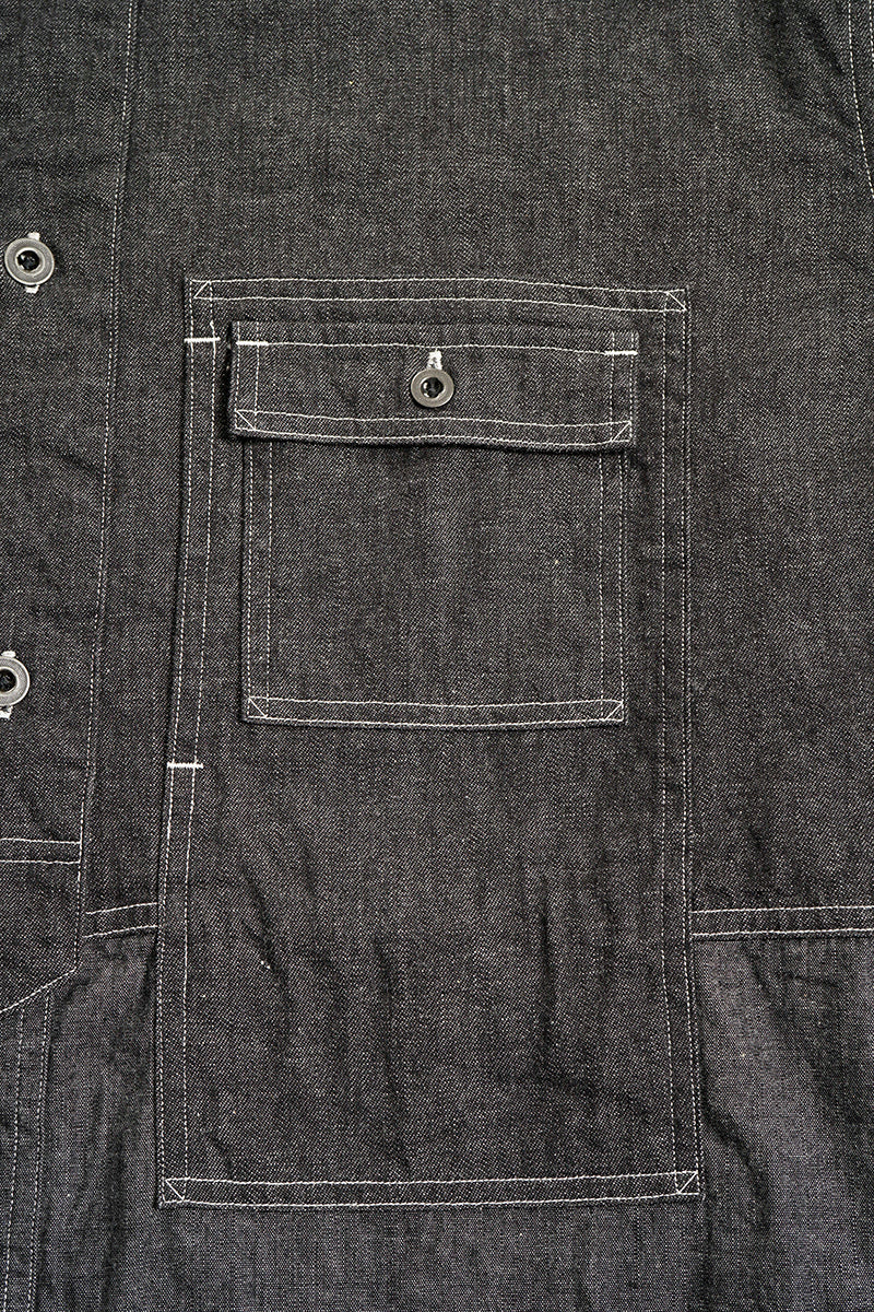 Nigel Cabourn - UTILITY SHIRT TYPE2 - 10oz DENIM BLACK