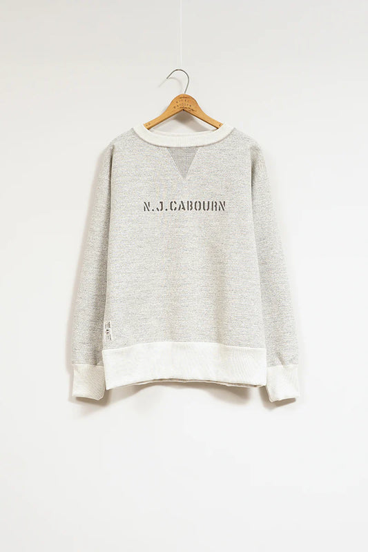 Nigel Cabourn - 50s CREW NECK LETTERED - GREY