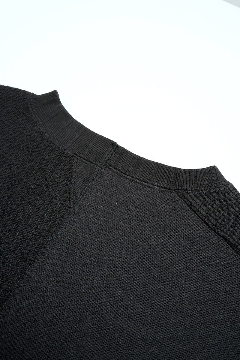 Nigel Cabourn - ARMY CREW JERSEY MIX - BLACK