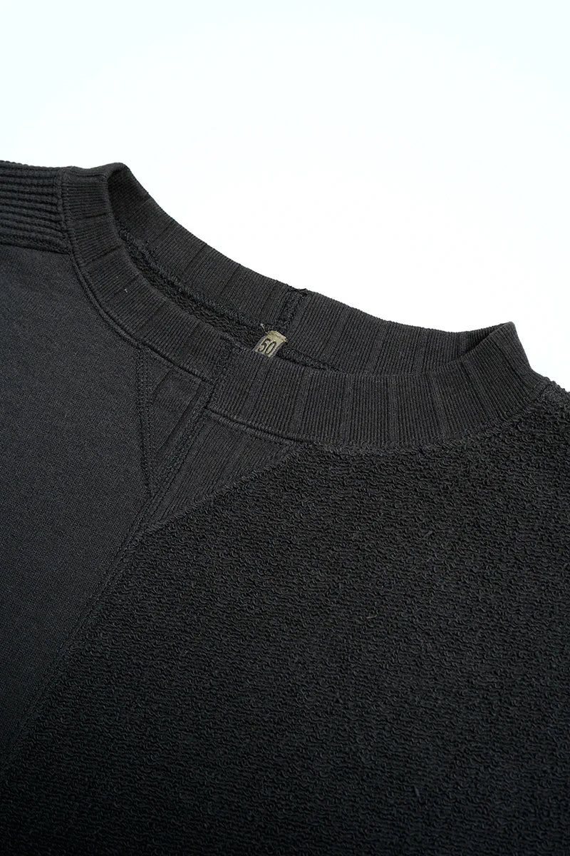 Nigel Cabourn - ARMY CREW JERSEY MIX - BLACK