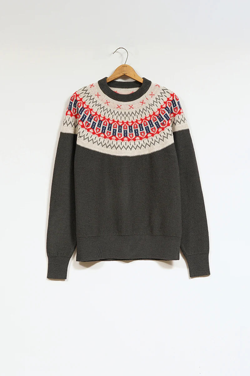 Nigel Cabourn - NORDIC SWEATER - SNOW PATTERN REVERSIBLE