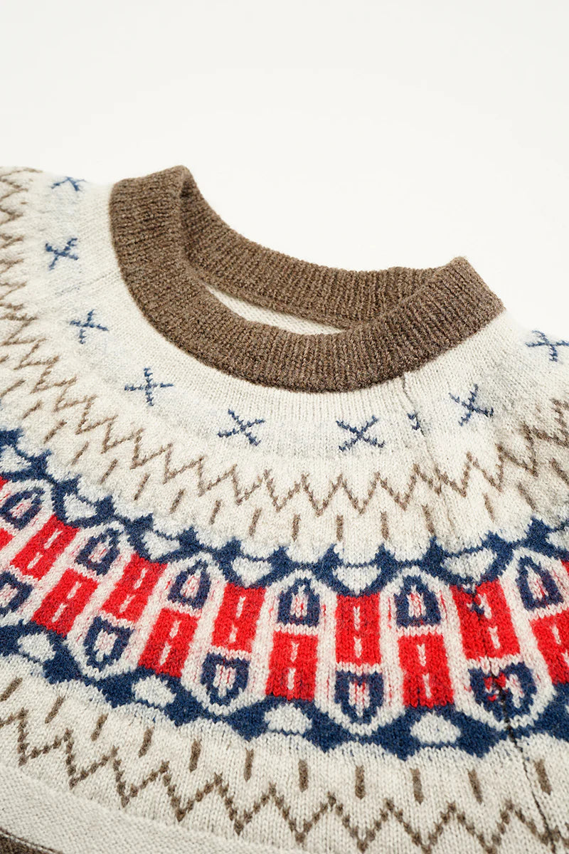 Nigel Cabourn - NORDIC SWEATER - SNOW PATTERN REVERSIBLE