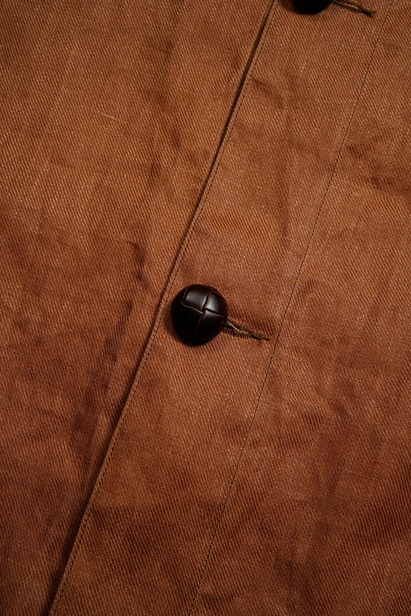 Nigel Cabourn - FISHERMAN COAT KAKISHIBU LINEN