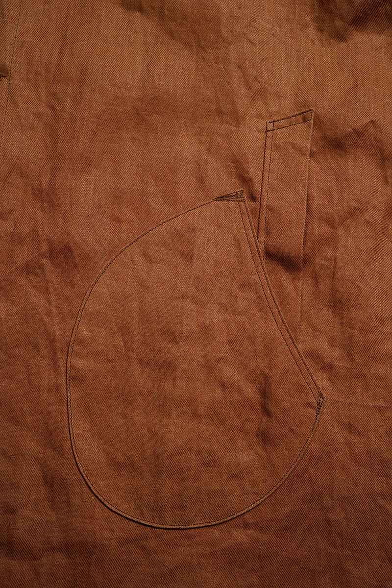 Nigel Cabourn - FISHERMAN COAT KAKISHIBU LINEN